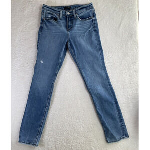 Silver Jeans Beau Womens Size 26/28.5 Blue Distressed 5 Pocket